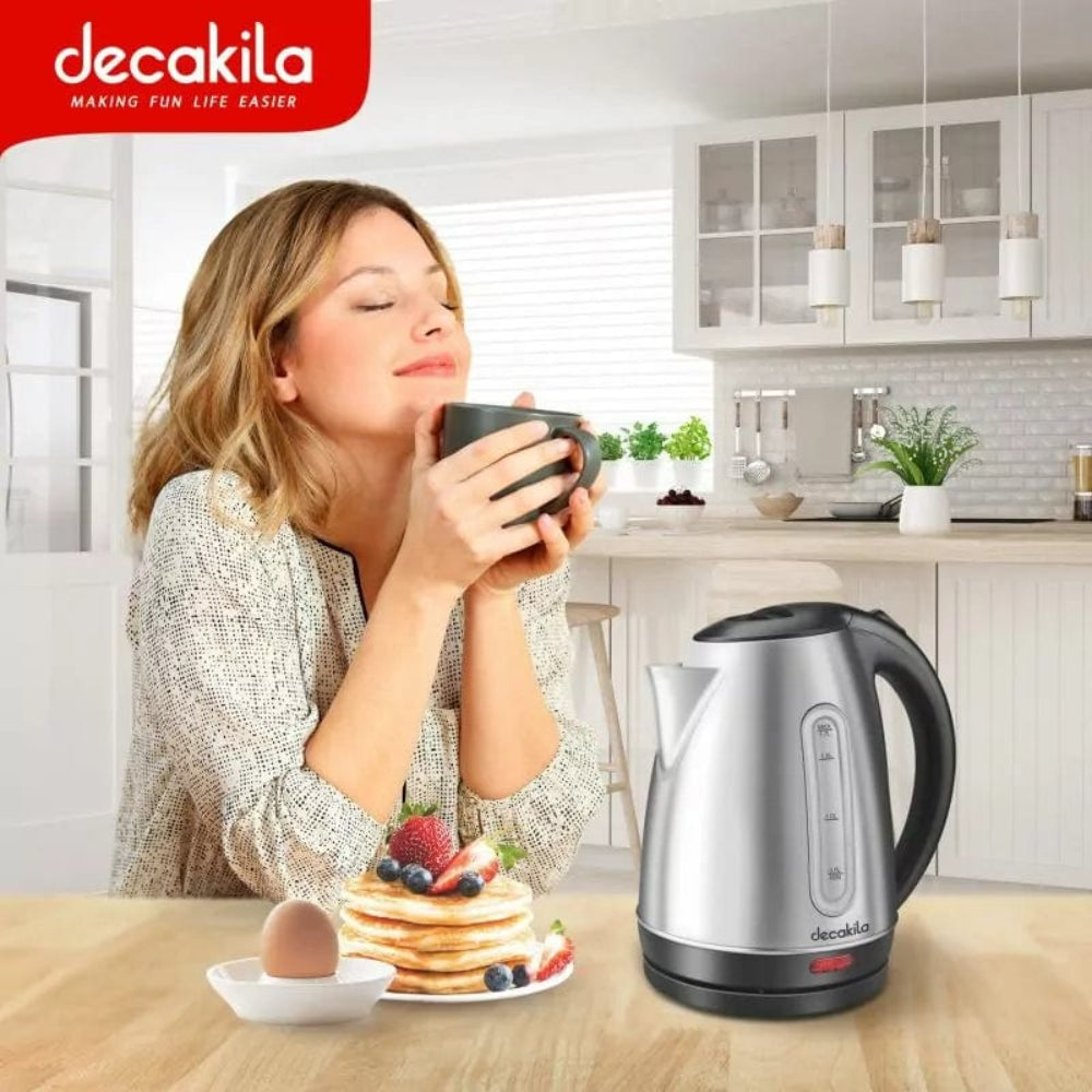 Decakila 1.5L Stainless Steel Electric Kettle 1800W - KEKT002B - Image 2