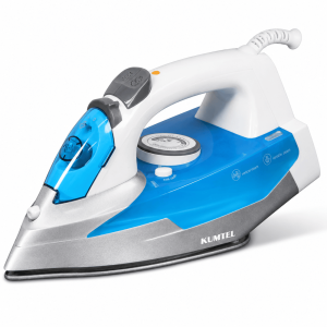 Kumtel Teflon Steam Iron with Vertical Steam 2200W Blue - HMU-01