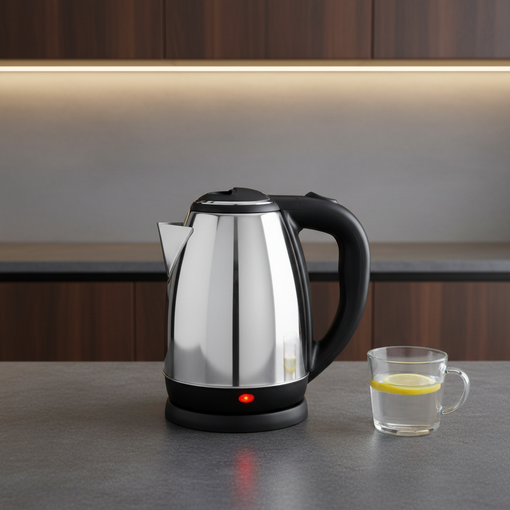 Kumtel 1.8L Stainless Steel Electric Kettle 1500W – HMKT-08 - Image 4