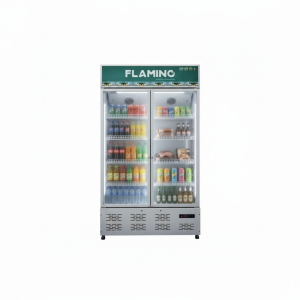 Flamino 650 Liter Double Door Showcase Fridge - FLM-720BC-SS2D