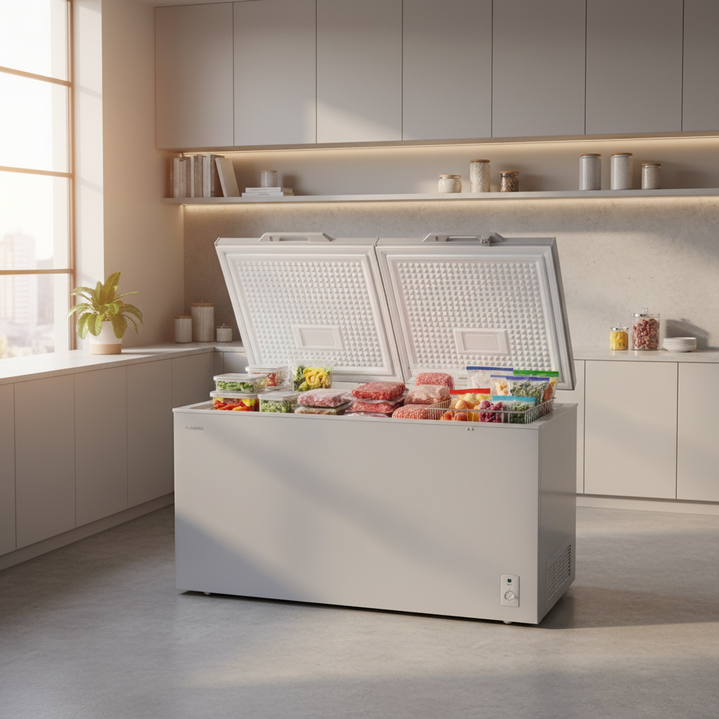 Flamino 460L Double Door Chest Freezer- F520DDCF - Image 3