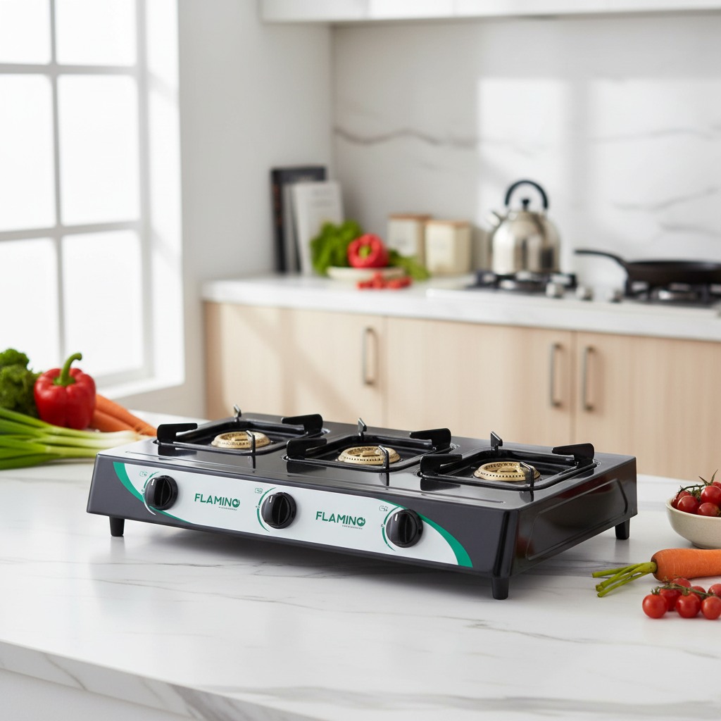 Flamino 3 Burner Gas Stove – FSG-30BR - Image 2