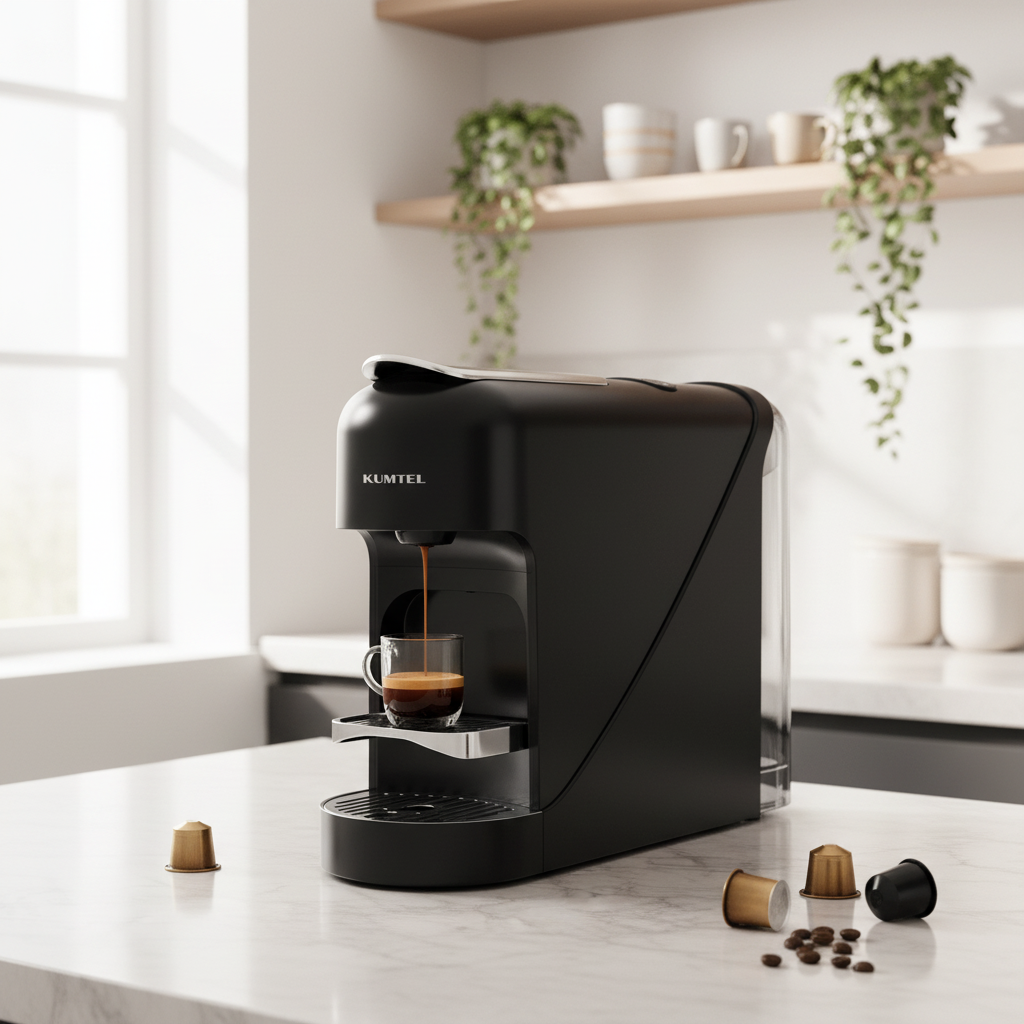 Kumtel 900ml Capsule Coffee Machine 1400W - HCM-03 - Image 4