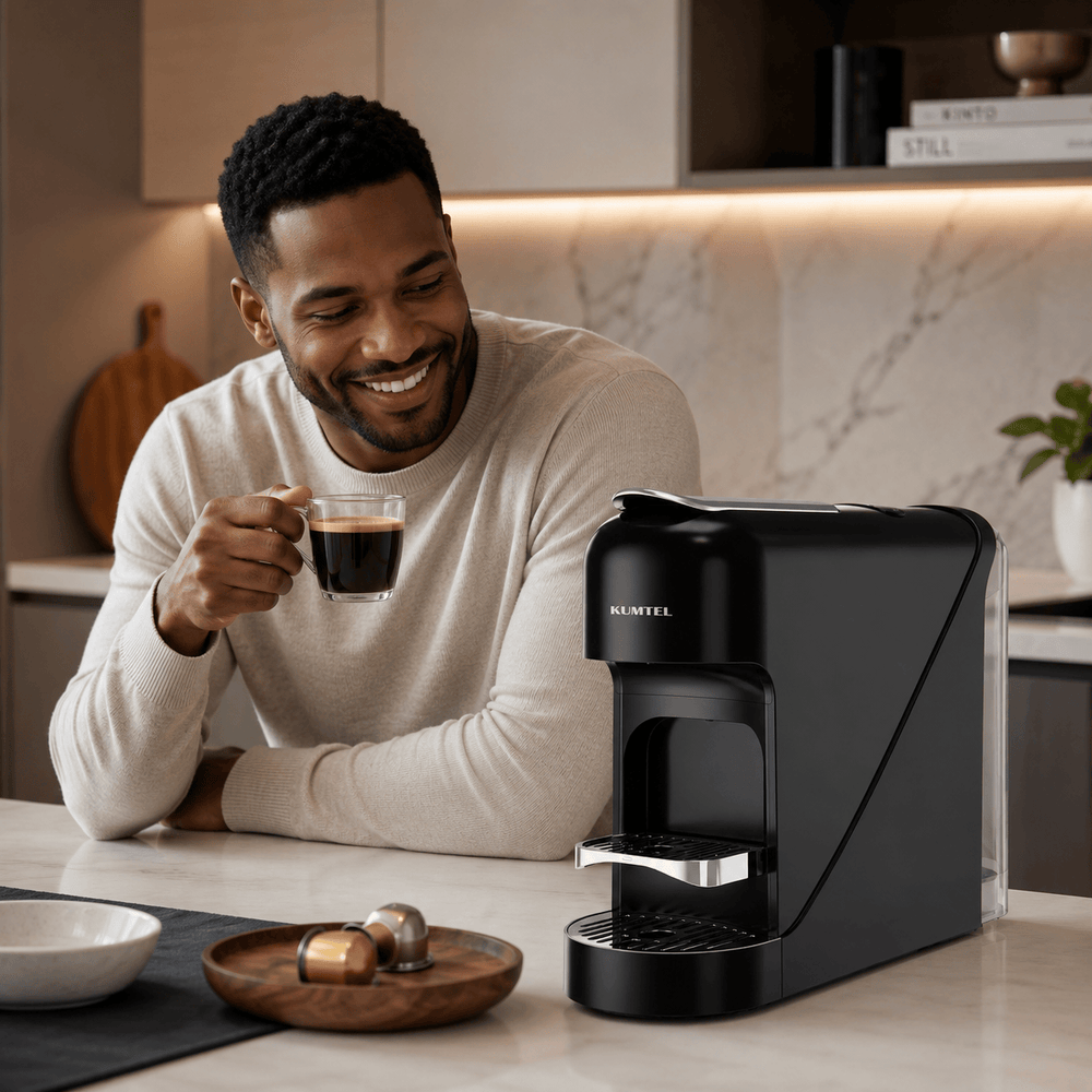 Kumtel 900ml Capsule Coffee Machine 1400W - HCM-03 - Image 3