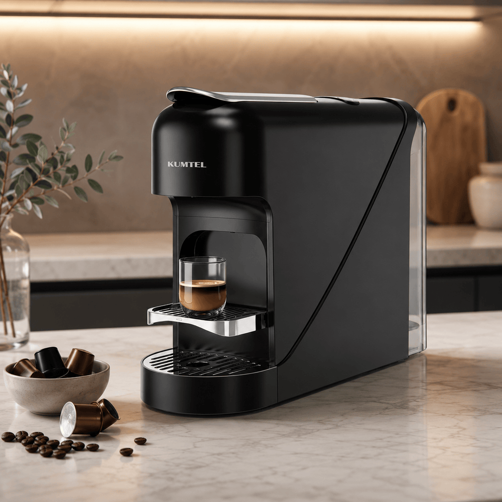 Kumtel 900ml Capsule Coffee Machine 1400W - HCM-03 - Image 2