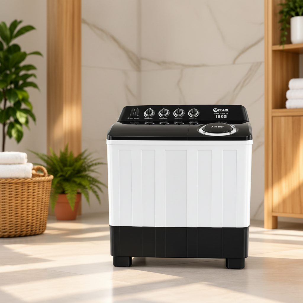 Pearl 18KG Twin Top Washing Machine PWM-181TT-2B - Image 3