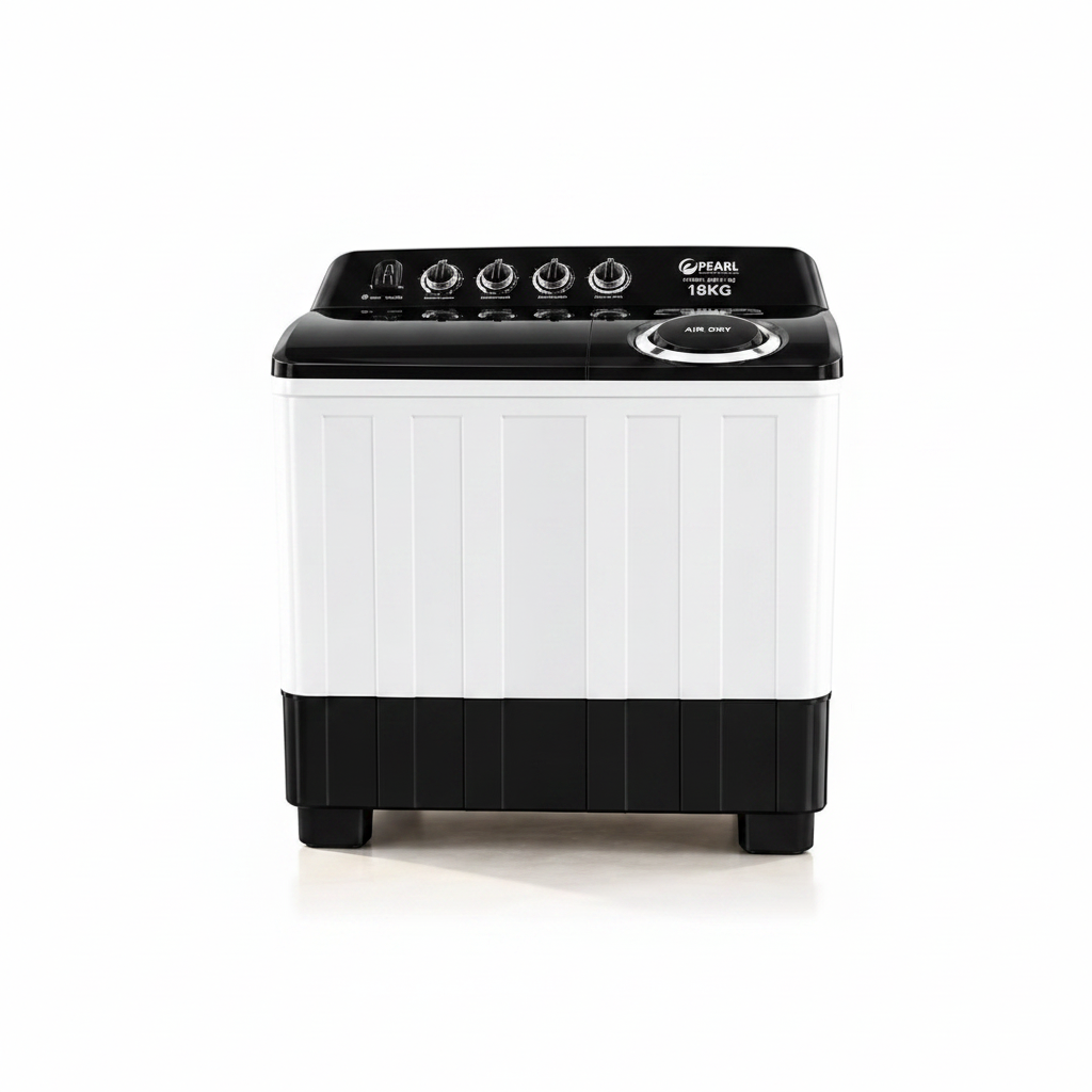 Pearl 18KG Twin Top Washing Machine PWM-181TT-2B